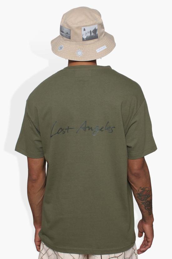  더 셀렉트 반팔 티셔츠 셀렉트 로스트 앤젤레스 T 올리브 - THE CELECT