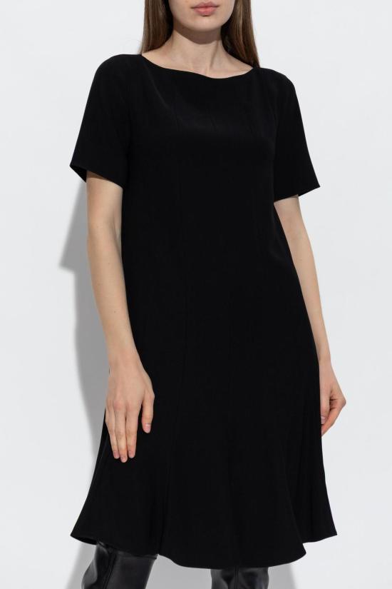  엠포리오 아르마니 숏 원피스 반팔 드레스 블랙 - EMPORIO ARMANI