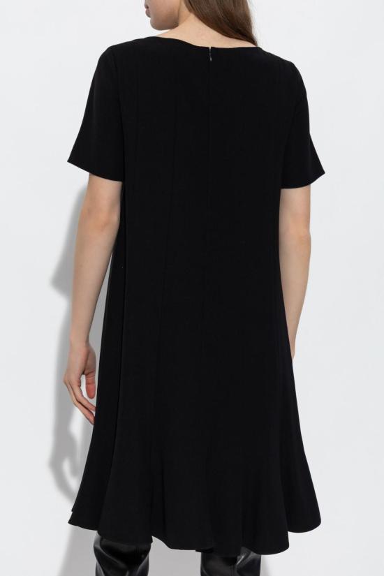  엠포리오 아르마니 숏 원피스 반팔 드레스 블랙 - EMPORIO ARMANI