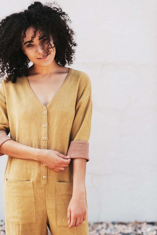  Happy French Gang 점프수트 Happyfrenchgang  머스타드 - OTHER BRANDS