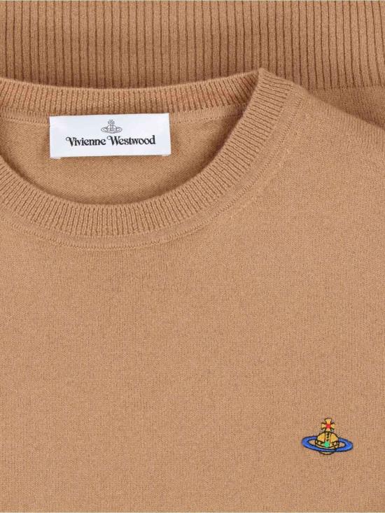  비비안웨스트우드 스웨터 비비안 웨스트우드 크루넥 풀오버  브라운 - VIVIENNE WESTWOOD