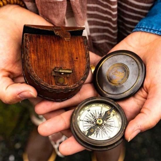  Ten Thousand Villages 가죽소품 만 개의 마을 방랑자의 나침반 - OTHER BRANDS