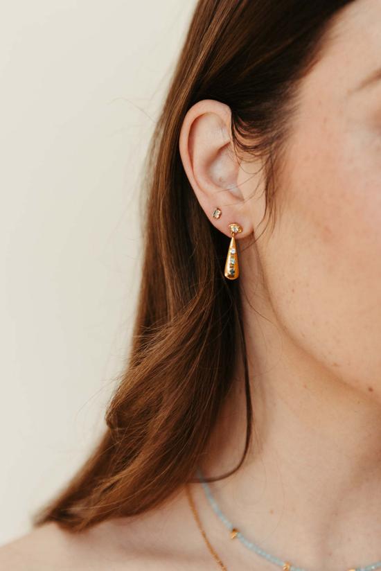  시에라 윈터 주얼리 이어링 애프터 아워  스위스 블루 토파즈 - SIERRA WINTER JEWELRY