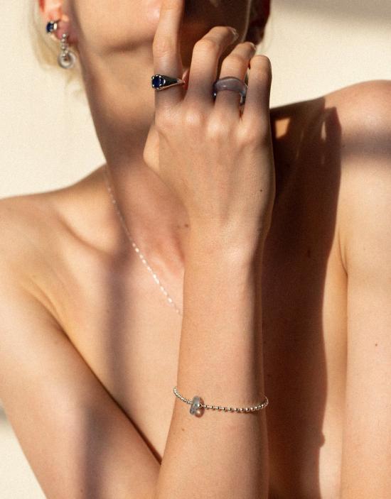  클레드 커프스 링크/타이 홀더 도넛 볼 팔찌 골드 - CLED