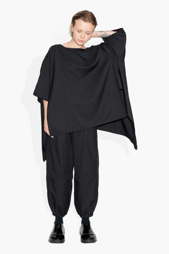  더 셀렉트 블라우스 Thecelect 윙드 탑 블랙 - THE CELECT