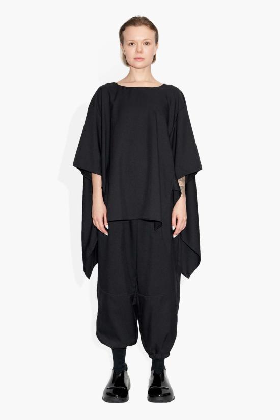  더 셀렉트 블라우스 Thecelect 윙드 탑 블랙