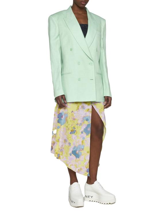  스텔라 맥카트니 수트 자켓 스텔라 매카트니 오버사이즈 더블 브레스트 블레이저 그린 - STELLA MCCARTNEY