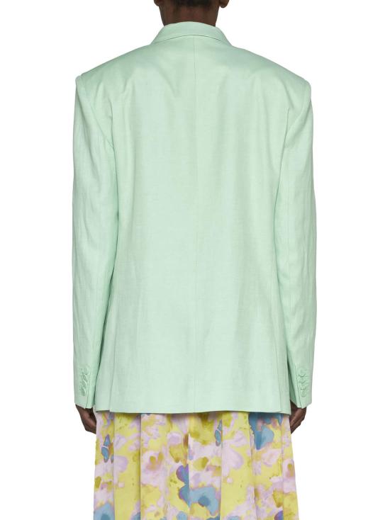  스텔라 맥카트니 수트 자켓 스텔라 매카트니 오버사이즈 더블 브레스트 블레이저 그린 - STELLA MCCARTNEY