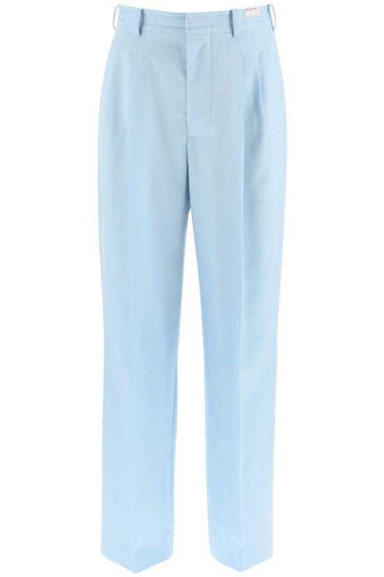  마르니 스트레이트 팬츠 와이드 레그 팬츠 아크틱