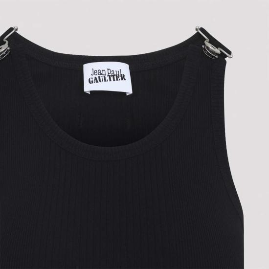  장 폴 고티에 민소매 티셔츠 코튼 탱크탑 블랙 - JEAN PAUL GAULTIER