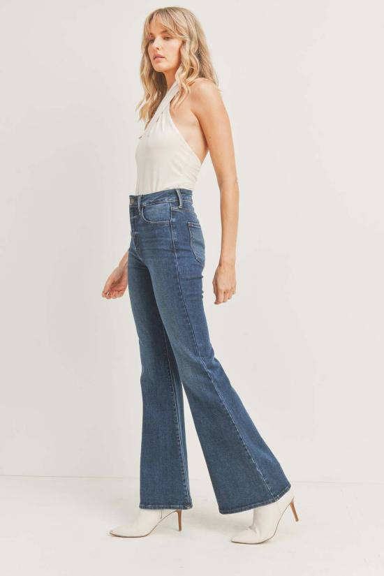  저스트 블랙 데님 데님 팬츠 도나 벨 바텀 - JUST BLACK DENIM