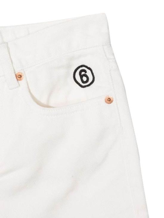  [키즈] MM6 메종마르지엘라 발목 양말 메종 마르지엘라 키즈 양말 (흰색) (MM6) - MM6 MAISON MARGIELA