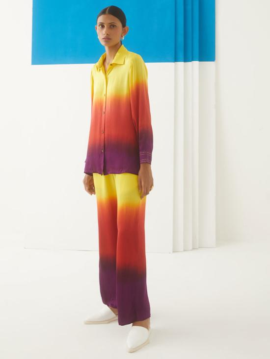  IKKIVI 스트레이트 팬츠 이키비 선라이즈 타이앤다이 코디 세트 멀티컬러