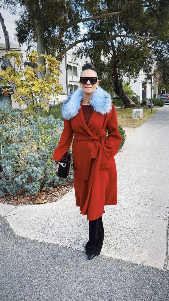  Lindsay Nicholas New York 머플러/스카프 린지 니콜라스 뉴욕 인조 모피 칼라 블루 - LINDSAY NICHOLAS NEW YORK