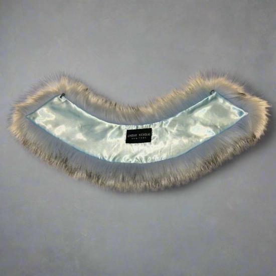  Lindsay Nicholas New York 머플러/스카프 린지 니콜라스 뉴욕 인조 모피 칼라 블루 - LINDSAY NICHOLAS NEW YORK
