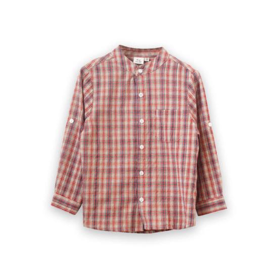  [키즈] Beet World 셔츠 키즈 비트 월드 긴팔 체크 셔츠 (빨간색/파란색) - OTHER BRANDS