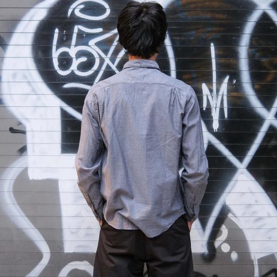  Steven Alan 긴팔 셔츠 스티븐 앨런 싱글 니들  그래파이트 트윌 - OTHER BRANDS