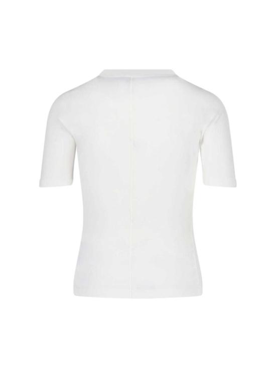  와이쓰리 반팔 티셔츠 Y3 로고 슬림핏 티셔츠 (오프화이트) - Y-3