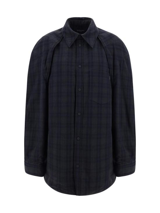  발렌시아가 셔츠 탈부착형 소매 셔츠 (회색)