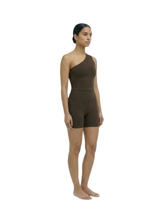  hauslabel 민소매 티셔츠 하우스라벨 원숄더 비대칭 탑 아라비카 - HAUSLABEL