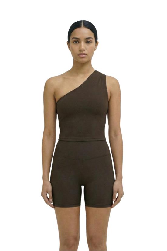  hauslabel 민소매 티셔츠 하우스라벨 원숄더 비대칭 탑 아라비카