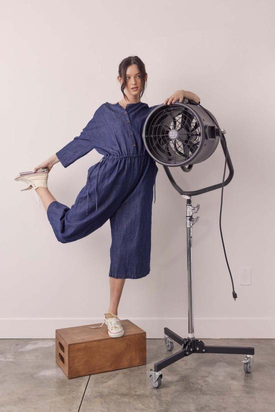  amente 점프수트 아멘테 데님 버튼다운  D. 블루