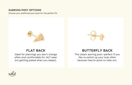  Whit Jewelry 이어링 화이트 주얼리 프레첼 스터드 귀걸이 14K 옐로우 골드 - OTHER BRANDS