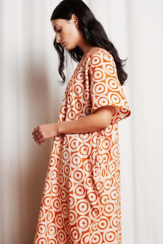  Fahari Bazaar 미디 원피스 오렌지 도트의  Kaftan - OTHER BRANDS
