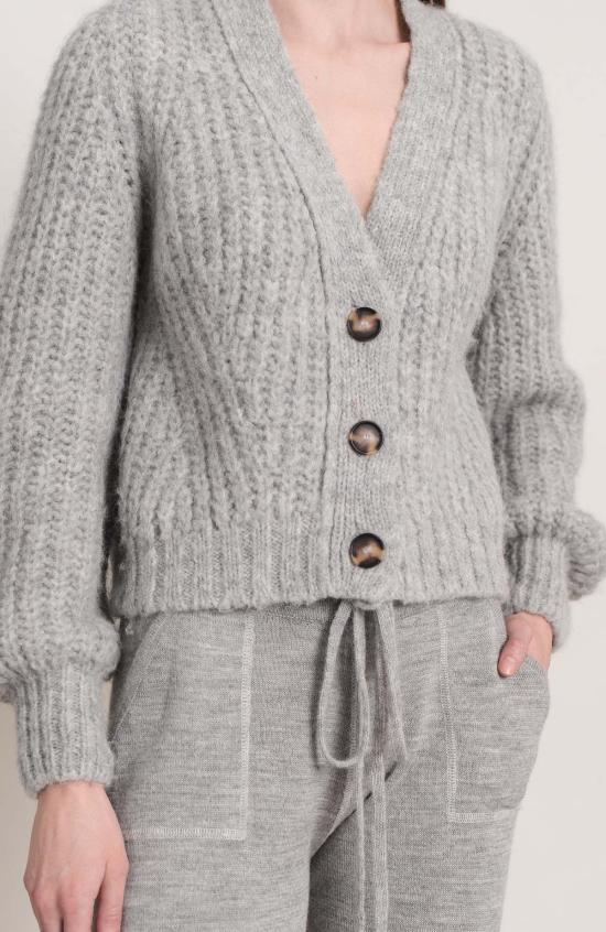  ELEVEN SIX 가디건 일레븐 식스 사라 카디 페일 그레이 - OTHER BRANDS