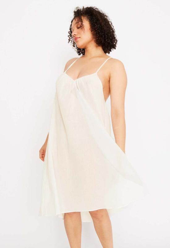  루 샤르망 라운지 웨어 루프 샤르망 V넥 슬립 내추럴 - LOUP CHARMANT