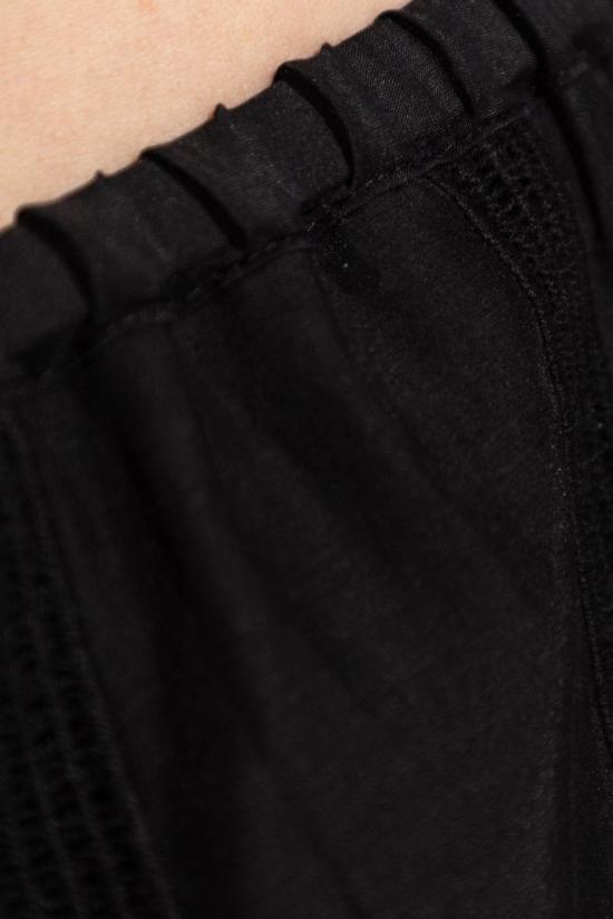  토템 스트레이트 팬츠 로고 와이드 레그 팬츠 블랙 - TOTEME