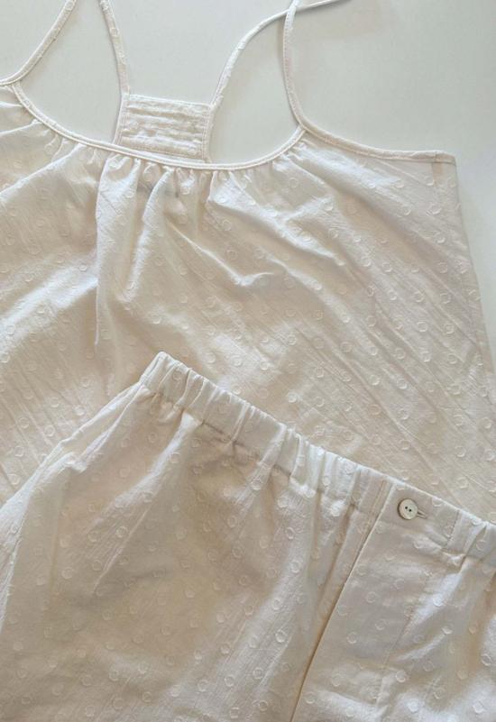  루 샤르망 라운지 웨어 루프 샤르망 스쿱 탱크 내추럴 스위스 엘립스 - LOUP CHARMANT