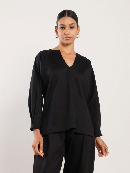  나지라 긴팔 티셔츠 비바 탑 - NAZEERAH