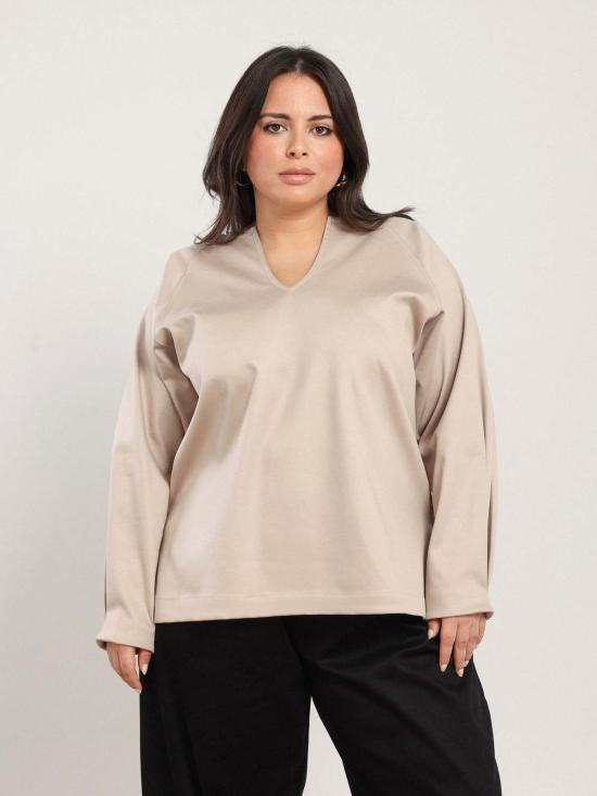  나지라 긴팔 티셔츠 비바 탑 - NAZEERAH