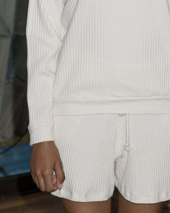  베이스레인지 스웨터 베이직 골지 스웨트셔츠 - BASERANGE