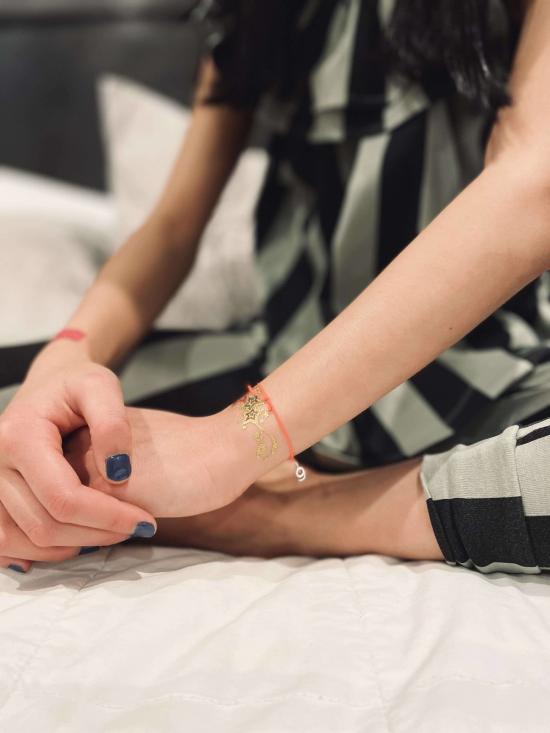  Luna & Stella 바디 주얼리 루나 & 스텔라 생일 숫자 팔찌 (은색)