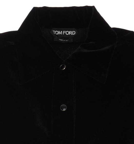  톰포드 블라우스 톰 포드 조젯 셔츠 블랙 - TOMFORD