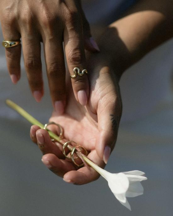  럭스 줄라이 반지 낙서 뱀 - LUX JULY