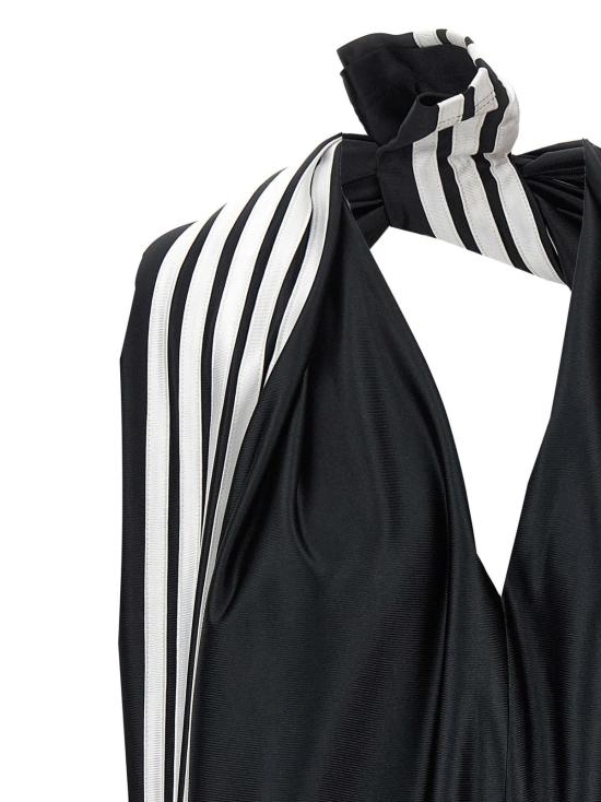  발렌시아가 숏 원피스 트랙수트 드레스 화이트/블랙 - BALENCIAGA