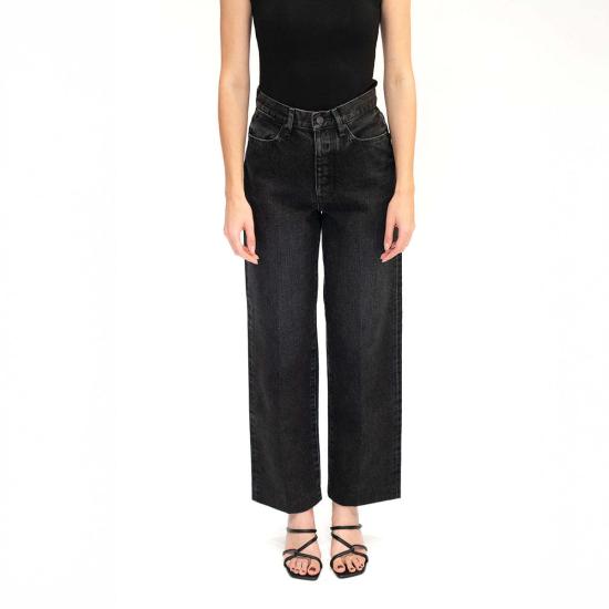  타나카 데님 팬츠 스트레이트 진 팬츠 블랙 셀비지 - TANAKA