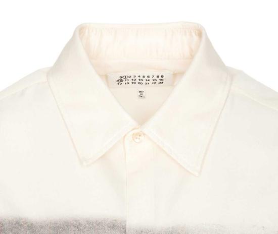  마르지엘라 셔츠 Maison Margiela Trompe Loeil 핀스트라이프 셔츠 블랙 - MAISON MARGIELA