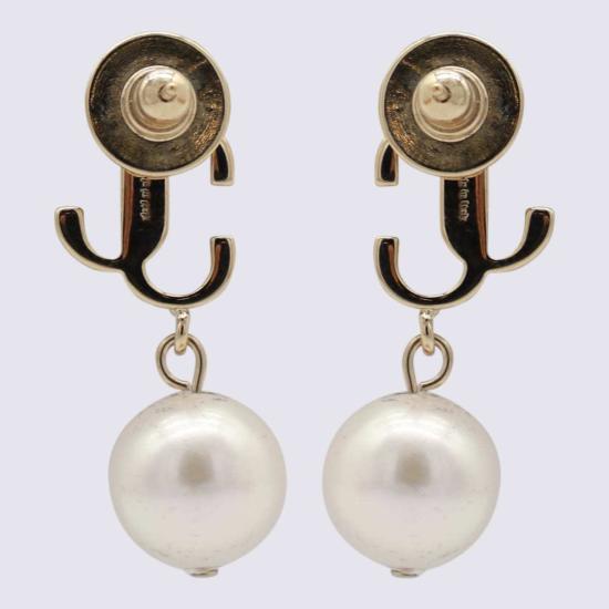  지미추 이어링 비쥬 드롭  골드/화이트 - JIMMY CHOO