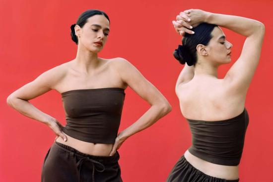  질 로드리게즈 민소매 티셔츠 길 로드리게스 튜브 컨버터블 탑