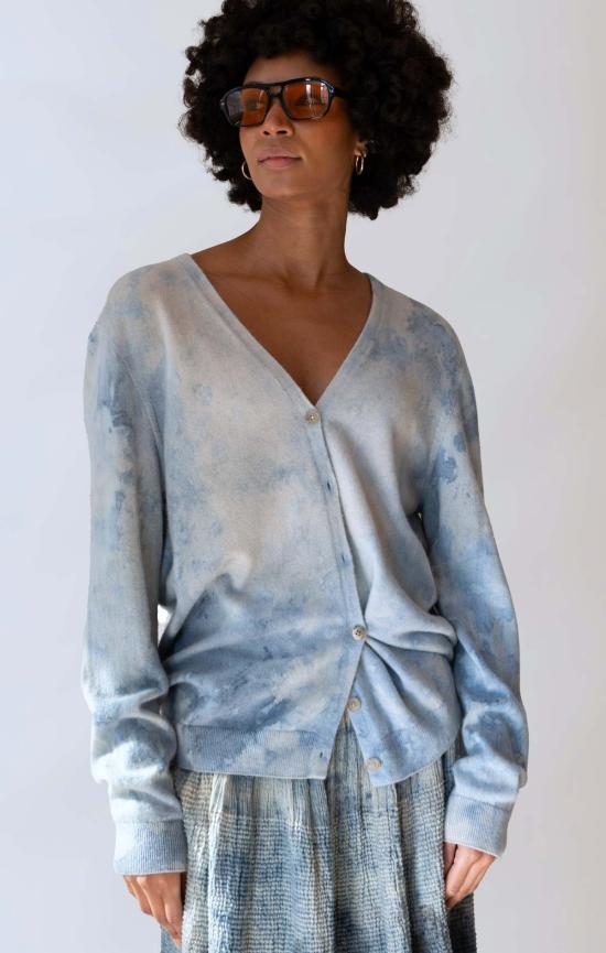  Yesaet 가디건 예사엣 지오드 식물성 염색 100% 캐시미어 V넥 - OTHER BRANDS