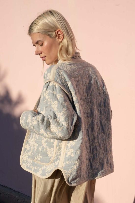  제스 미니 코트 오버셔츠 퀼트  콘플라워 - JESS MEANY