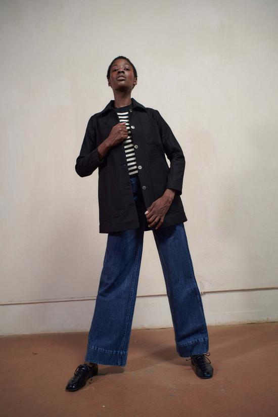  마리아 스탠리 패딩 쇼트 콘래드 카 코트 느와르 - MARIA STANLEY