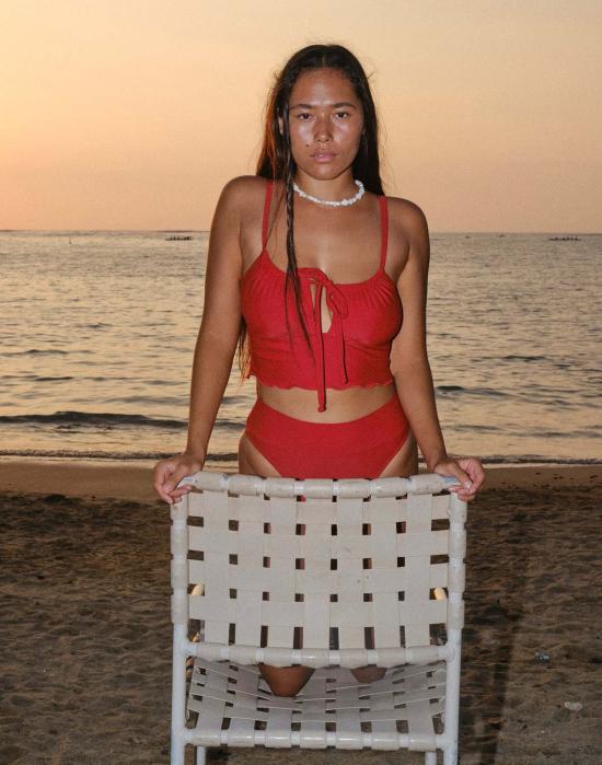  갈라마르 비키니 수영복 셀레나 크롭탑 스칼렛