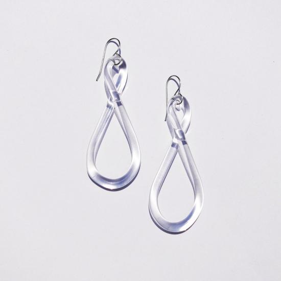  JANE D'ARENSBOURG 이어링 제인 다렌스버그 클리어 트위스트 실버 - OTHER BRANDS