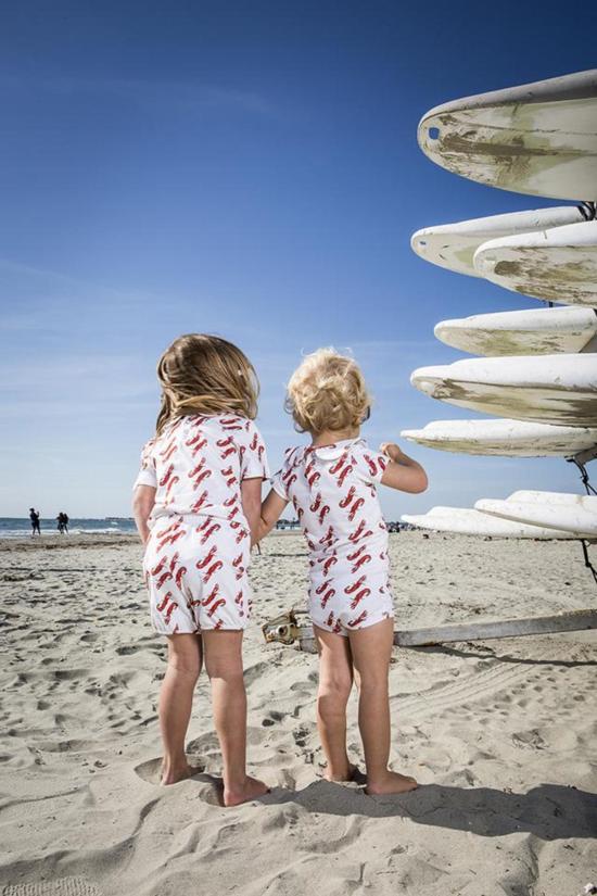  [키즈] Vild House of Little 트레이닝 상의 키즈 와일드 하우스 오브 리틀 오가닉 코튼 티셔츠 랍스터 - OTHER BRANDS