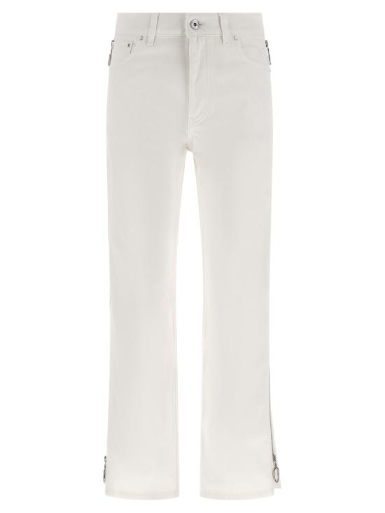  파코라반 데님 팬츠 라반 지퍼 진 화이트